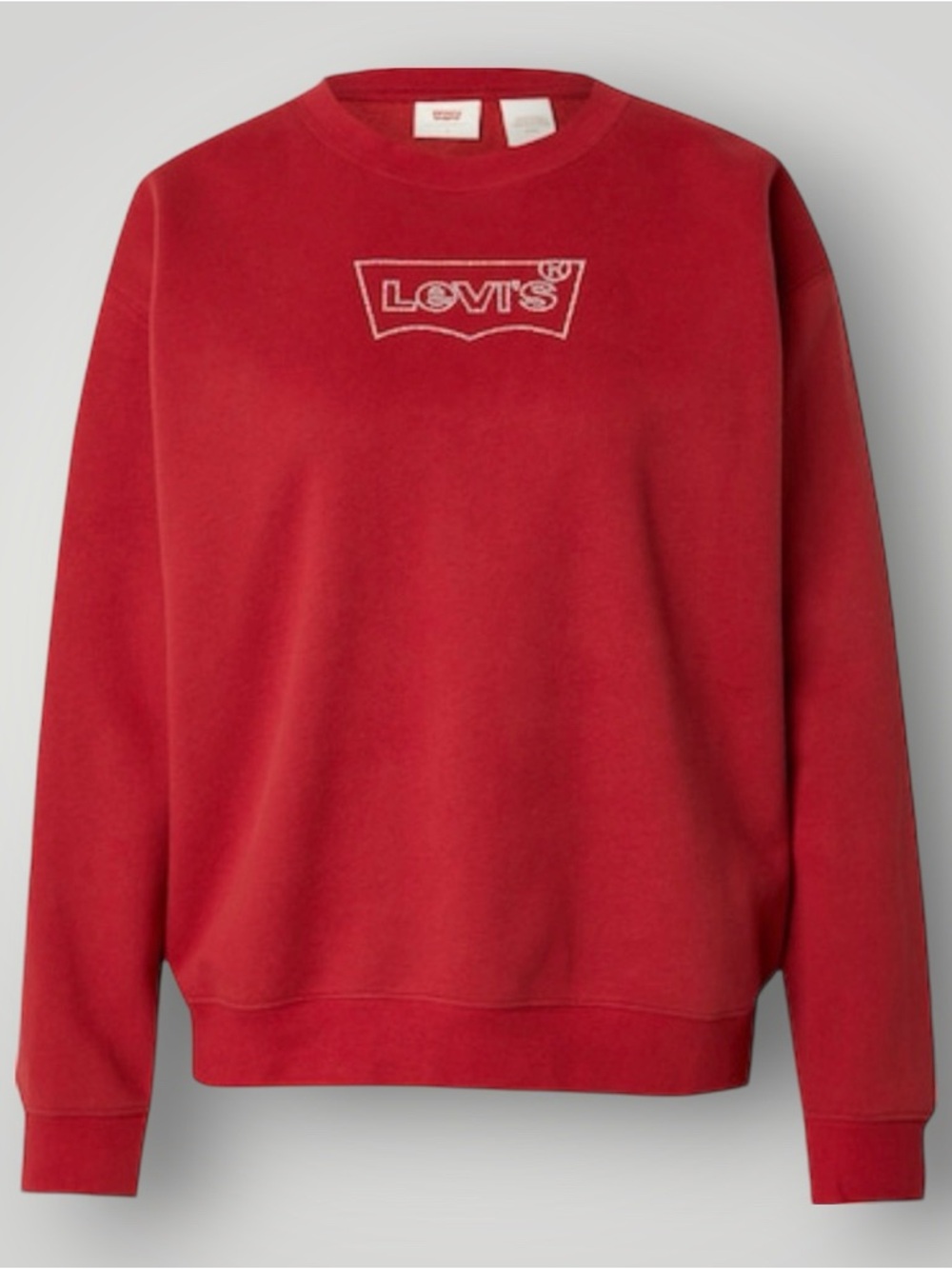 Levi’s Plus 1X Red Rhinestone Logo Soft Sweatshirt Crewneck NWT Women’s